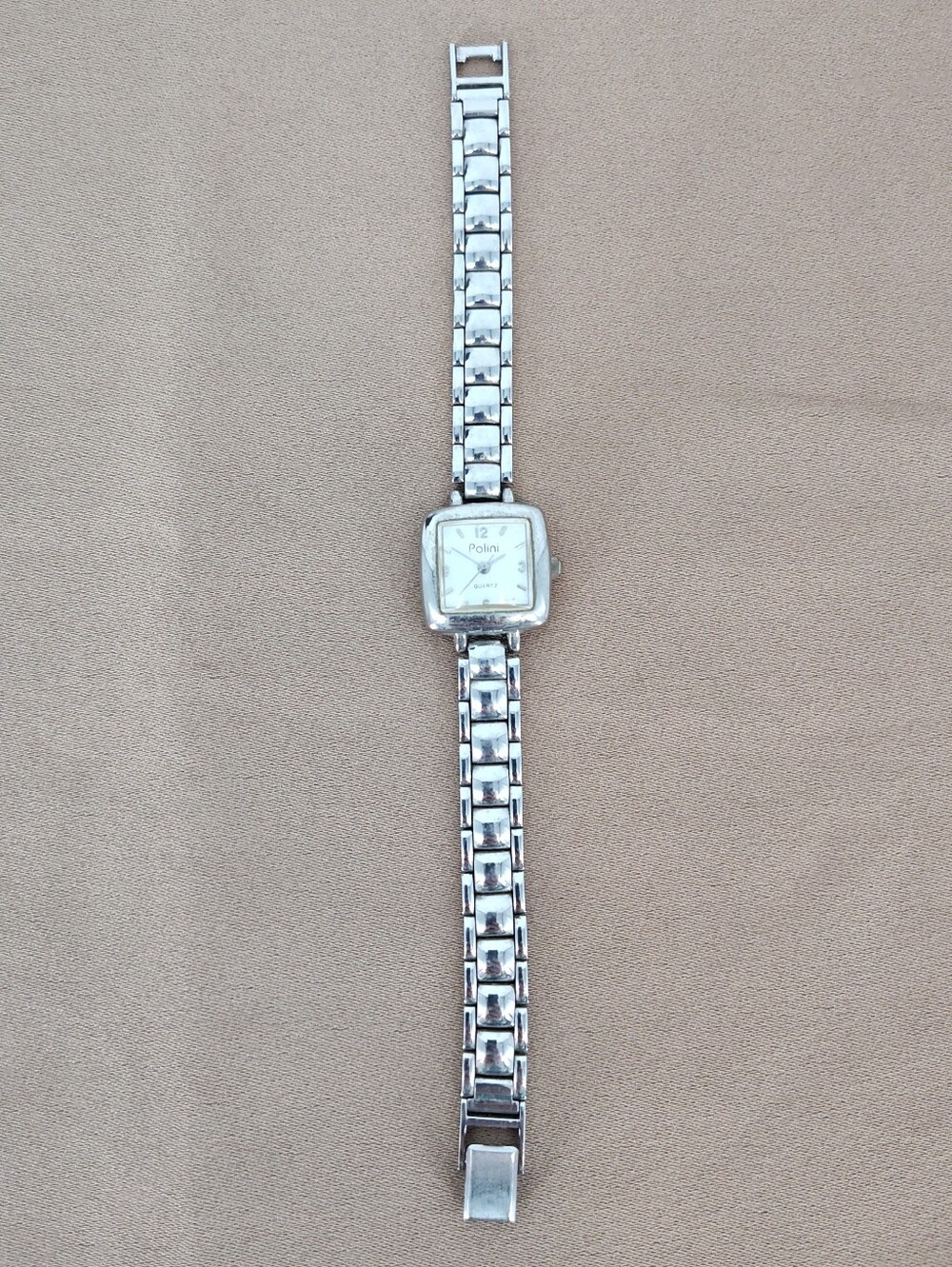 Vintage Polini Women's Silver Square Dial Bracelet Watch